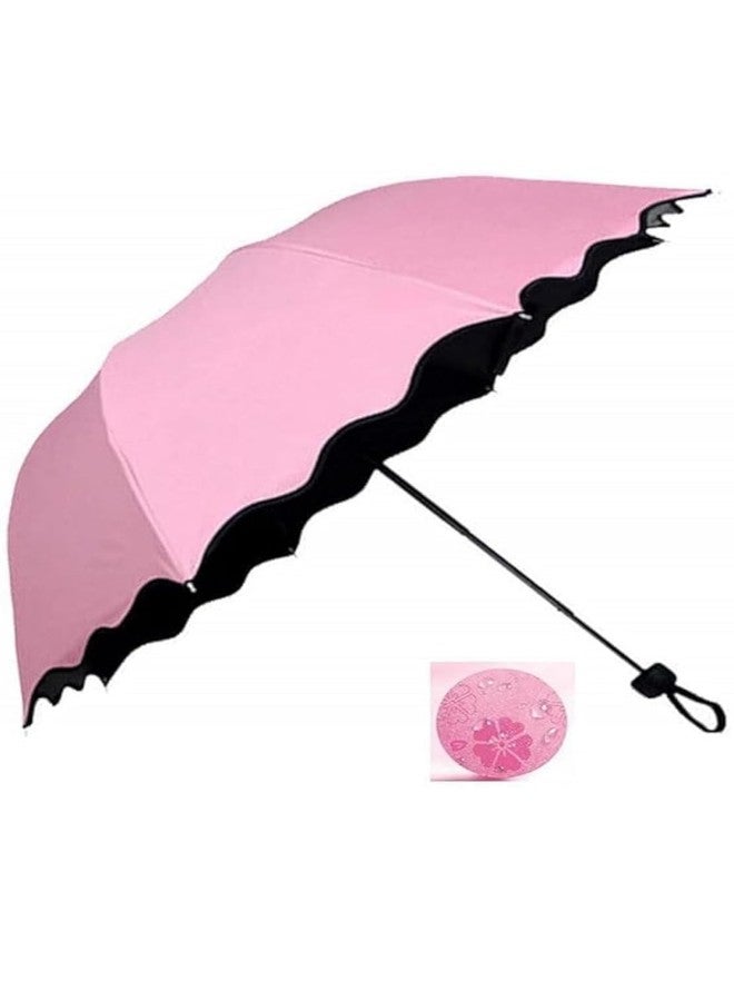 MAKE A WISH 3 Fold multicolor Magic Umbrella Anti UV Protection, Beautiful Creative Magical of Blooming Flowers Design Multi Style Umbrella for Men and Women (multicolors) - Image 1